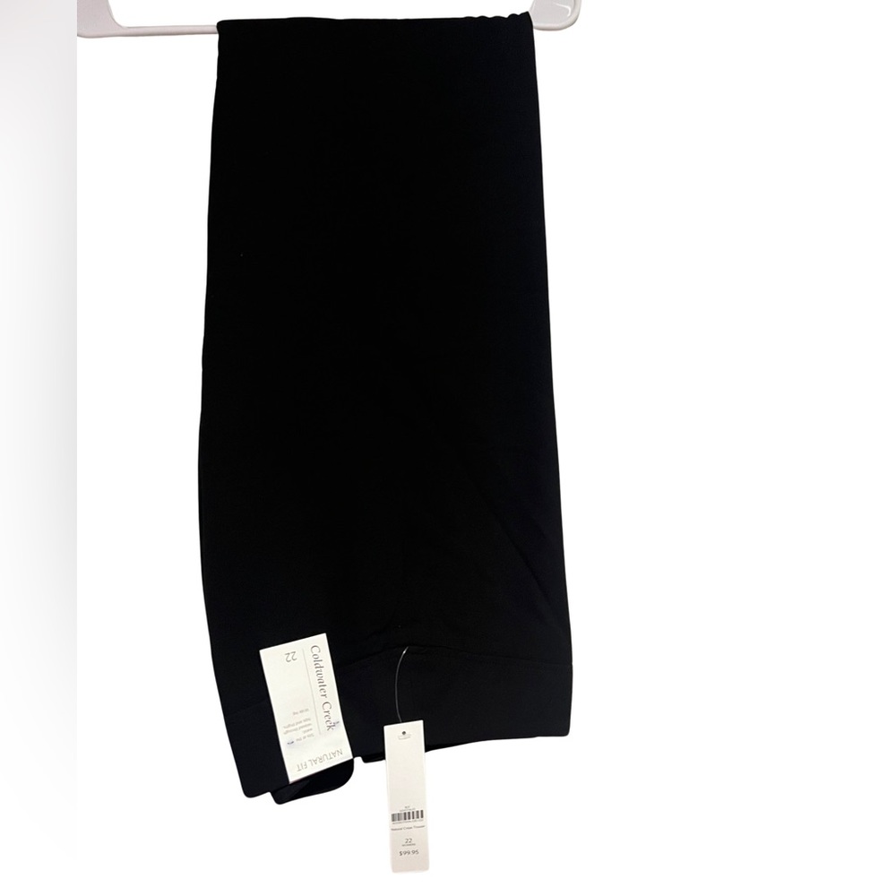 NWT Coldwater Creek Natural Linen Rayon Pant Natural Fit black size 24